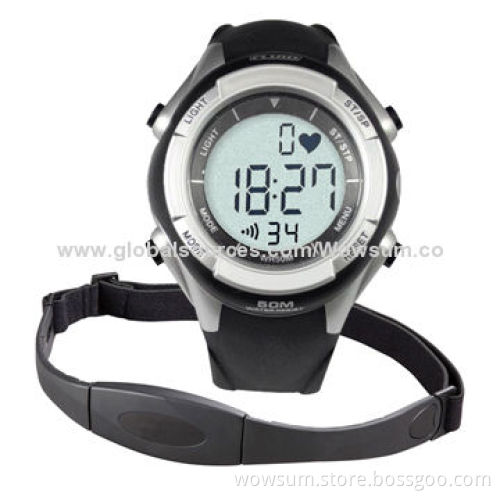 Heart rate monitor with chest belt, suitable for outdoor and fitness